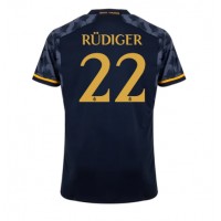 Fotballdrakt Herre Real Madrid Antonio Rudiger #22 Bortedrakt 2023-24 Kortermet